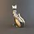 Elegant Cat Figurine - 16x8x26cm 3D model small image 1