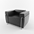 Comfortable Modern Armchair: "Cassina 3D model small image 1