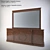 Elegant Angelo Cappellini Rubens Dresser & Mirror Set 3D model small image 1