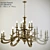 Elegant Possoni Chandelier: 268/20+5 3D model small image 1