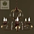 MM Catalog 6501/6: Handcrafted Metal and Murano Glass Chandelier 3D model small image 1