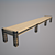 Elegant Outdoor Seating Bench 3D model small image 1