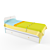 Title: Sleek Design Cot with Textured Finishes 3D model small image 1