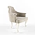 Ipe Cavalli Ziska: Glamorous Art Deco Chair 3D model small image 1