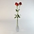 Elegant Red Rose Bouquet 3D model small image 1