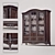 Elegant Wood Bookcase 3D model small image 1