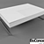 Functional White Coffee Table with Storage 3D model small image 1