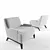 Sleek & Stylish HBF Armchair 3D model small image 1