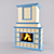 Title: Modular Firebrick Fireplace 3D model small image 1