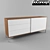 Occa-S002 Walnut/White Lacquer/Matte Steel Sideboard 3D model small image 1
