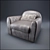 Luxury Ulivi Holly Armchair | Italian Design 3D model small image 1