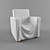 Cozy Fabric Armchair 3D model small image 1