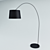 Apex Black Floor Lamp: Sleek and Stylish 3D model small image 1