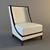 Elegant Casali Armchair 3D model small image 1