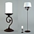 Elegant Floor Lamp with Candlestick Stand 3D model small image 1