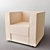 Cozy Legged Armchair 3D model small image 1