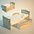 Natural Beech Children's Bed - Adjustable and Compact 3D model small image 1