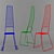 Sleek Designer Chair 3D model small image 1