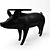 Whimsical Pig Table for Playful Decor 3D model small image 1