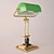 Serious Green Desk Lamp 3D model small image 1