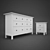 Modern Ikea Hemnes Chest of Drawers 3D model small image 1
