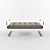 Elegant Barcelona Bench in Textured Finish 3D model small image 1