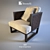 Luxurious Busnelli Agra Chair 3D model small image 1