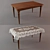 Elegant Desk with Lace Cover 3D model small image 1