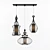 Triple Lamp Swing Pendant 3D model small image 1