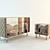 Luxury Velvet-Clad Dolfi Bedside & Chest: L1311 & L1310 3D model small image 1