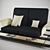 Designer Sleigh Sofa: Sleek & Stylish 3D model small image 1