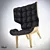 Mammoth Oak Armchair: Timeless Scandinavian Elegance 3D model small image 1