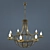 Elegant 8-Light Chandelier 3D model small image 1