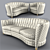 Luxury Italian Upholstered Sofa Set 3D model small image 1