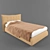 Modern Style Bed with Textured Design 3D model small image 1