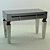 Reflective Wood Table with Drawers 3D model small image 1