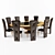 Elegant Dining Set 3D model small image 1