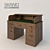 Scano Roll Top Bureau Desk 3D model small image 1