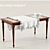 Elegant Provance Walnut Dining Set 3D model small image 1