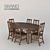 Scano Luxury Dining Set 3D model small image 1