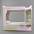 Orbita-2 Bunk Bed: Sleek and Space-Saving Design 3D model small image 1