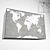 Interchangeable Texture 3D World Map 3D model small image 1