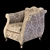 Elegant Epoque Chantal Sofa 3D model small image 5