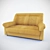 Sleek Leather Sofa: "Denver 3D model small image 1