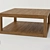 Minimal Square Oak Coffee Table 3D model small image 1