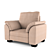 TIDAFORS - Beige Armchair, IKEA 3D model small image 1