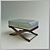 Elegant Sam Moore Furniture Ottoman 3D model small image 1