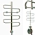 Sleek Stainless Electric Towel Rail 3D model small image 1