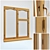 Custom Handcrafted Wooden Window 3D model small image 1