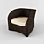 Elegant "Rimini" Armchair 3D model small image 1